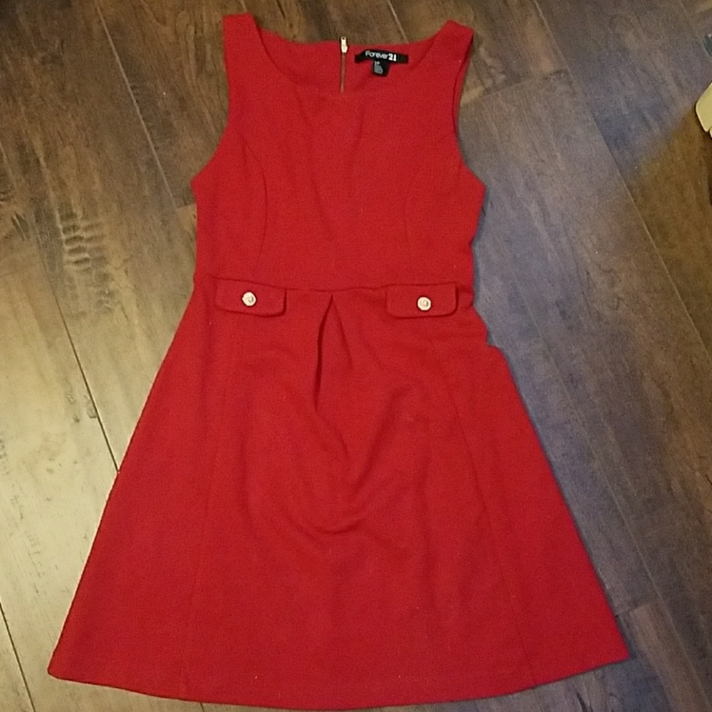 Small 1960s style MOD dress red